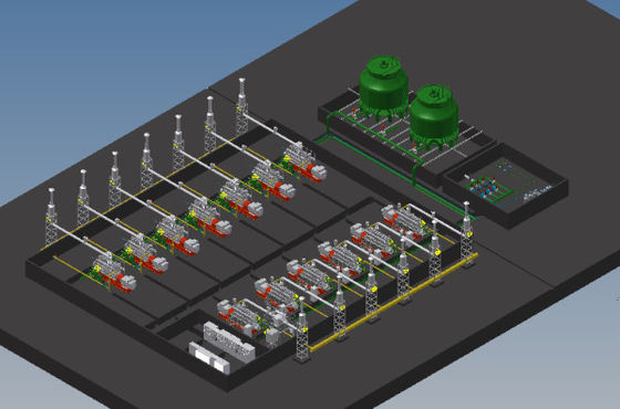High Voltage 11kV HFO Generators 1 MW To 200 MW Hfo Genset