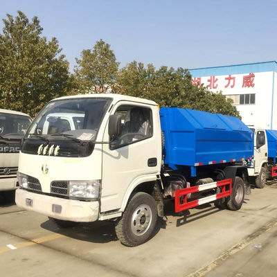 95hp 5cbm Hook Lift Garbage Truck DONGFENG 4 Stroke Water Cooled