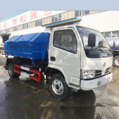 95hp 5cbm Hook Lift Garbage Truck DONGFENG 4 Stroke Water Cooled