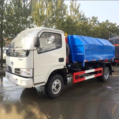 95hp 5cbm Hook Lift Garbage Truck DONGFENG 4 Stroke Water Cooled