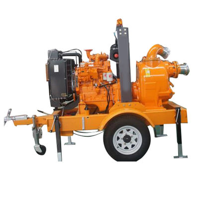 High Pressure Diesel Water Pump Two Wheel Single Stage Irrigation Pump