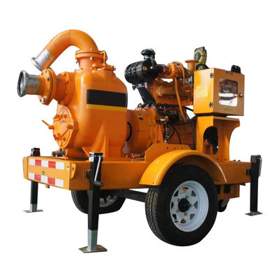 High Pressure Diesel Water Pump Two Wheel Single Stage Irrigation Pump