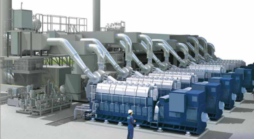 1600kW 2100kW Natural Gas Diesel Generator HFO Hyundai Dual Fuel