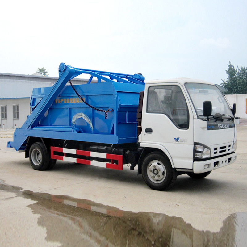 ISUZU 600P 6cbm Swing Arm Garbage Truck With ISUZU 120hp Engine