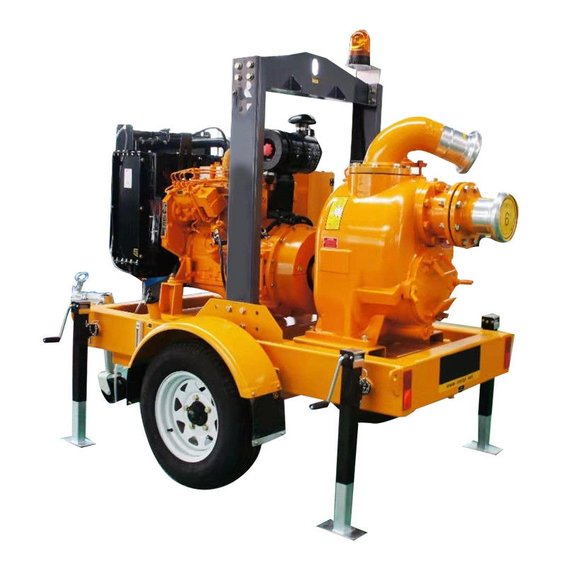 High Pressure Diesel Water Pump Two Wheel Single Stage Irrigation Pump